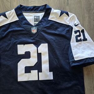 Nike On Field  Dallas Cowboys Ezekiel Elliott #21 Jersey Mens XL Navy Blue NFL